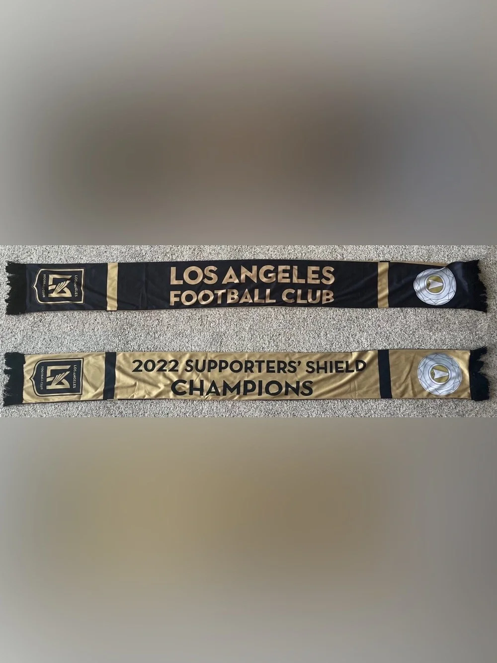 2022 Los Angeles Football Club LAFC Supporters Shield Champions Soccer Scarf